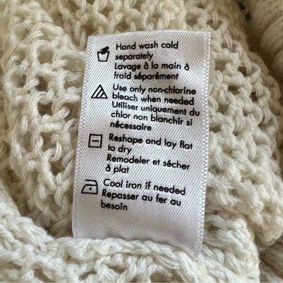 L*Space Women’s Los Cabos High Drawstring Waist Crochet Mesh Knit Flare Pants XS - Picture 10 of 12